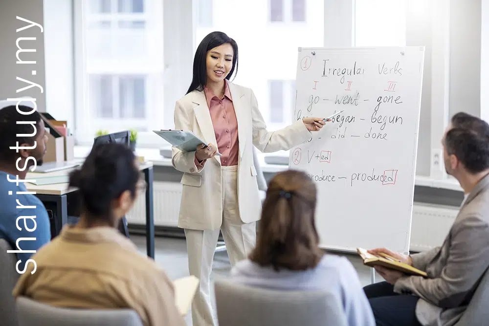 EMS language center teacher teaching English